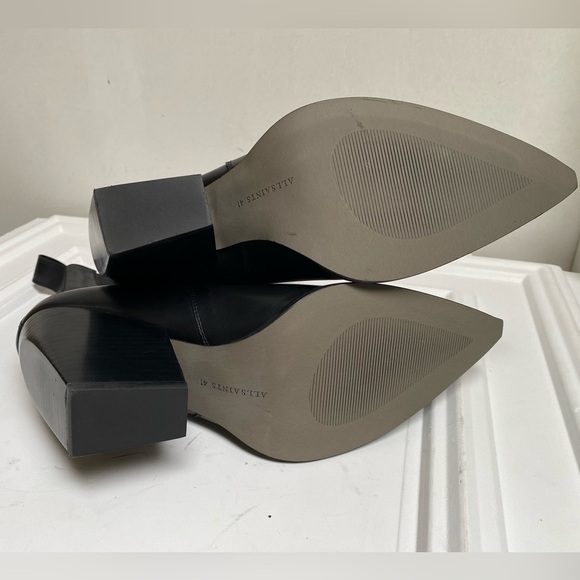 Allsaints Ria Chelsea boot black leather booties size 11 us women H16N7